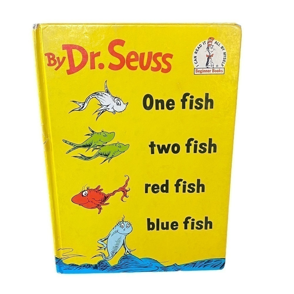 Dr. Seuss One Fish Two Fish Red Fish Blue Beginner Books Edition - Picture 1 of 9